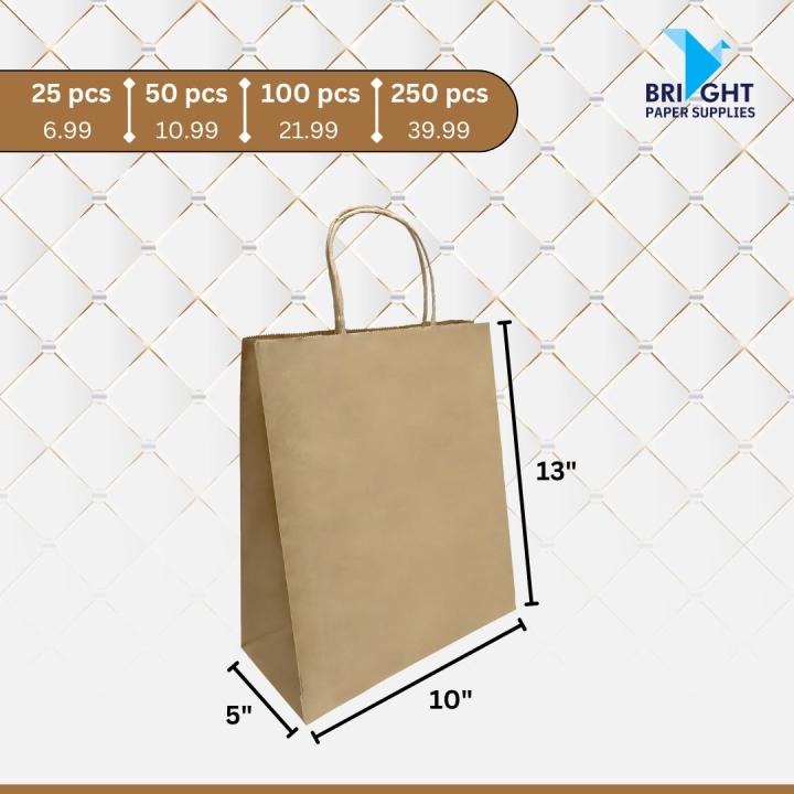 Handle Paper Bag – Slim Medium (10" x 5" x 13") (1,000 pcs)