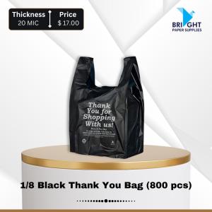 1/8 Black Thank You Bag (800 pcs)