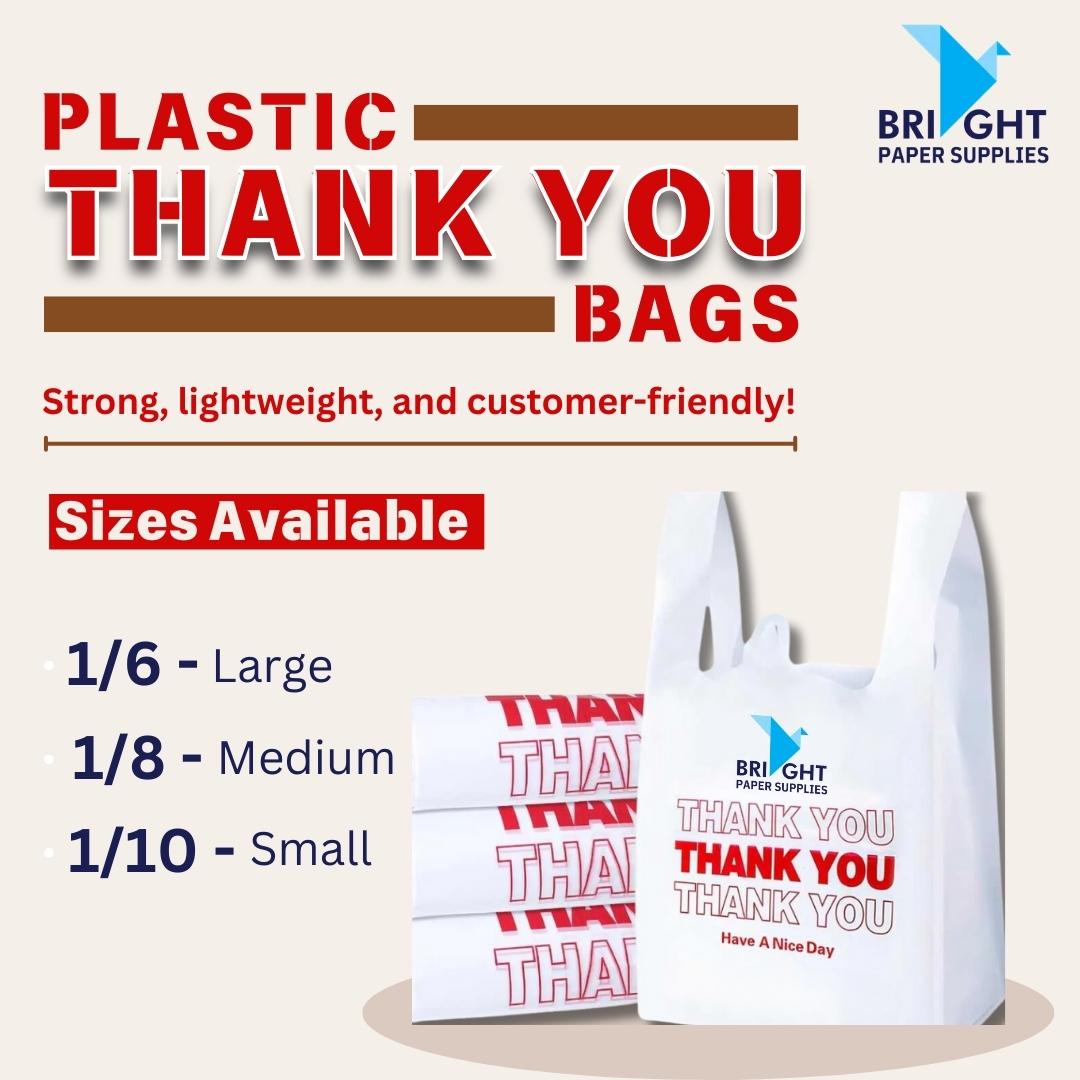 Durable & Convenient Plastic Thank You Bags